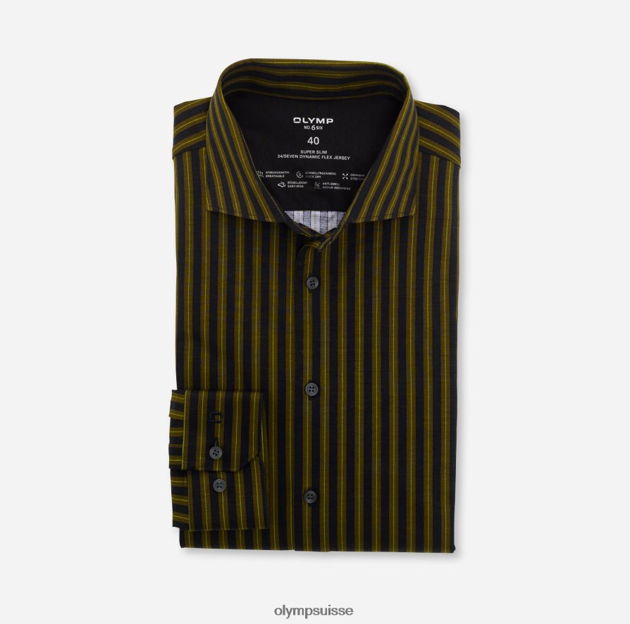 Non. six 24/7 super slim, chemise business, kent, olive OLYMP vêtements VVP4DB206