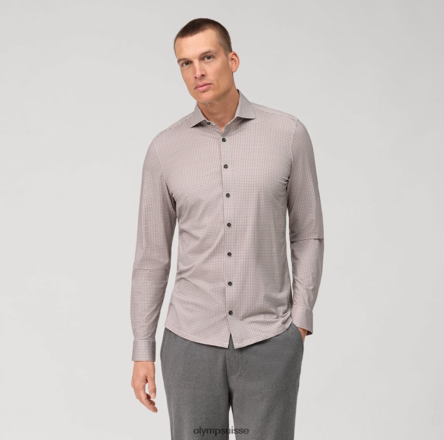 Non. six 24/7 super slim, chemise business, kent, rouge foncé OLYMP vêtements VVP4DB116