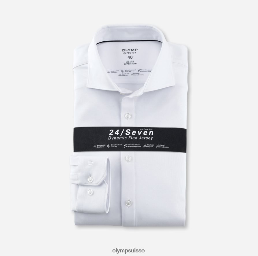 Non. six 24/7 super slim, chemise business, manches longues extra longues, kent, blanc OLYMP vêtements VVP4DB335