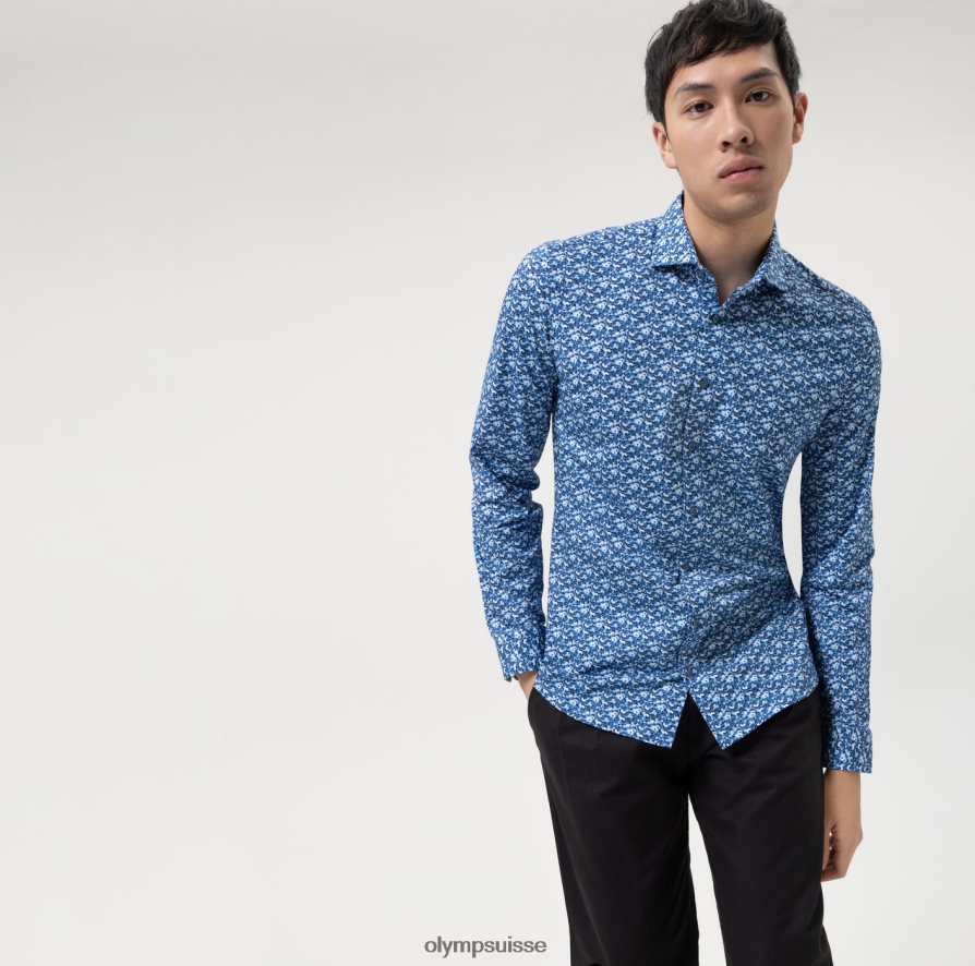 Non. six 24/7 super slim, chemise business, manches longues extra longues, kent, marine OLYMP vêtements VVP4DB322