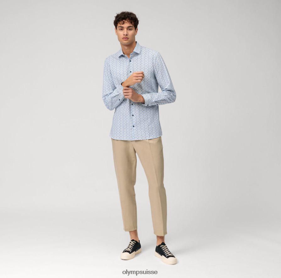 Non. six 24/7 super slim, chemise business, modern kent, bleu OLYMP vêtements VVP4DB153