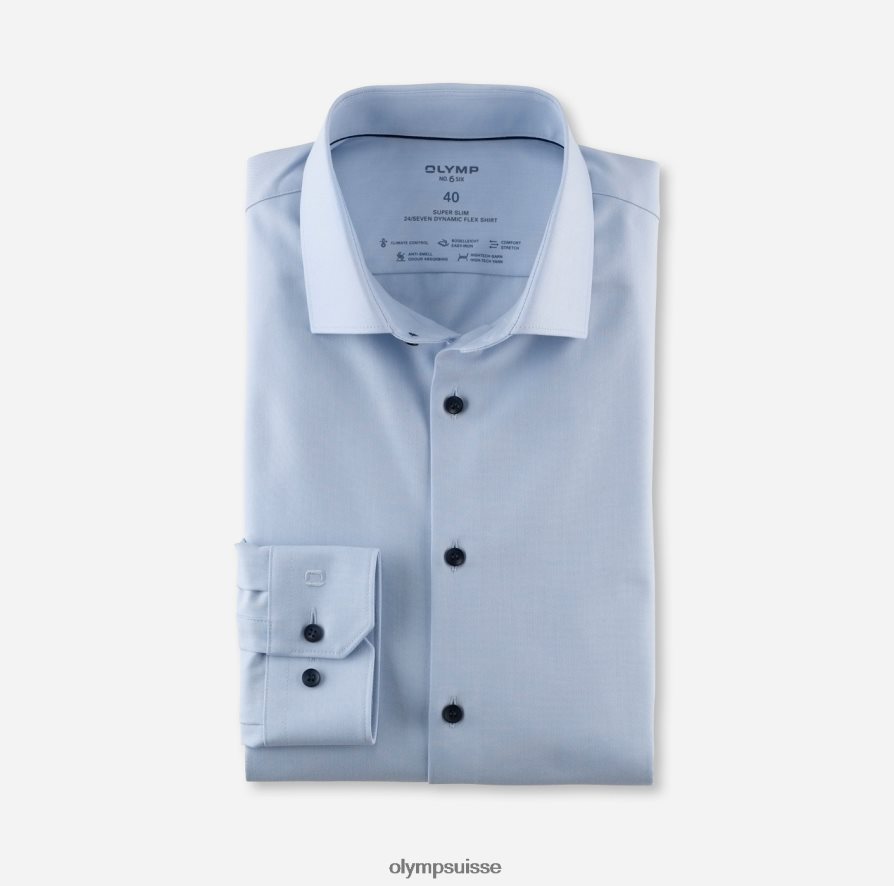Non. six 24/7 super slim, chemise business, modern kent, bleu OLYMP vêtements VVP4DB47