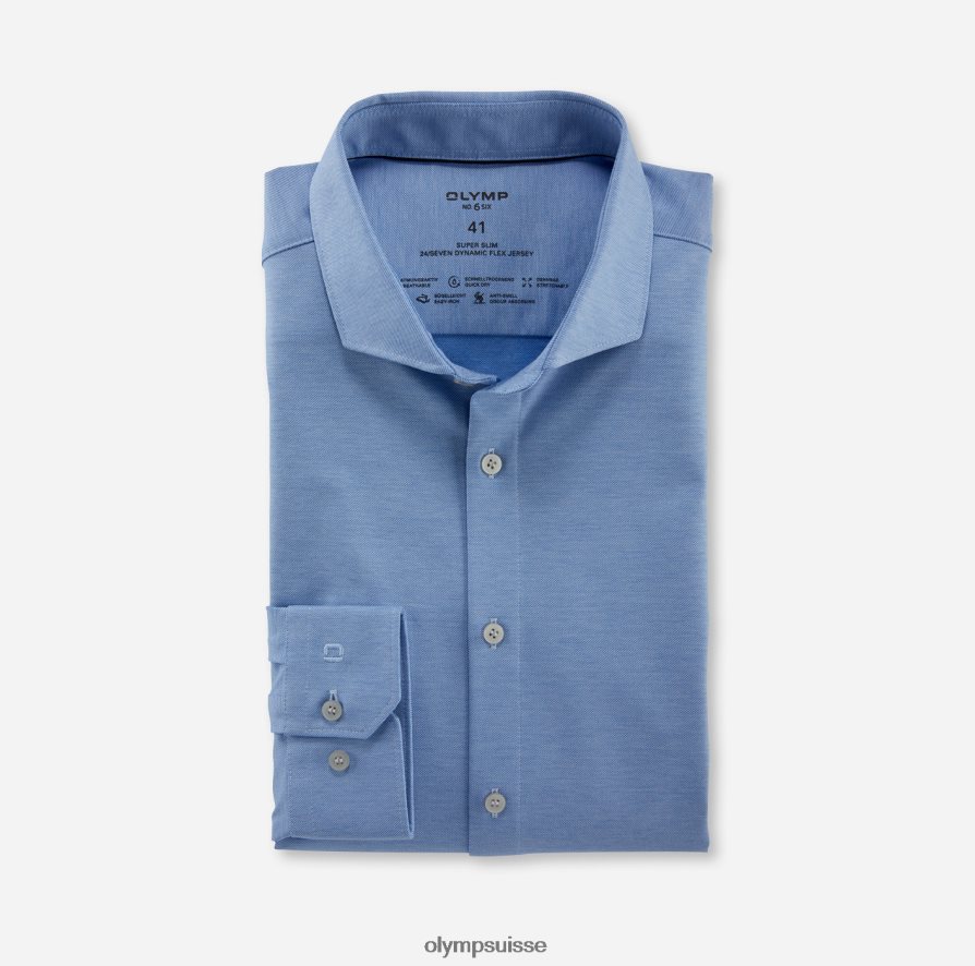 Non. six 24/7 super slim, chemise business, pan coupé, bleu OLYMP vêtements VVP4DB226