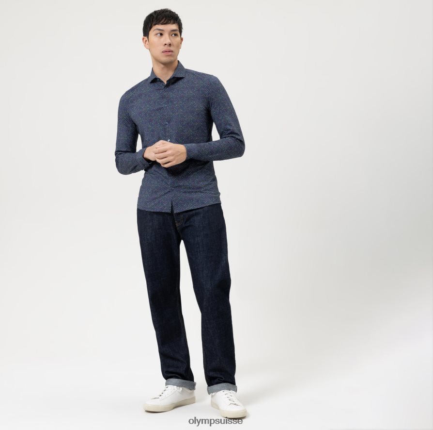 Non. six 24/7 super slim, chemise business, pan coupé, citron vert OLYMP vêtements VVP4DB4