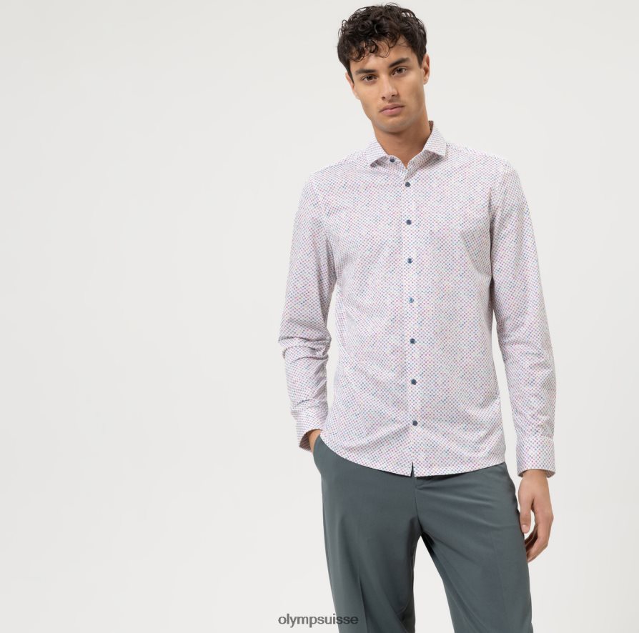 Non. six 24/7 super slim, chemise business, pan coupé, fuchsia OLYMP vêtements VVP4DB178