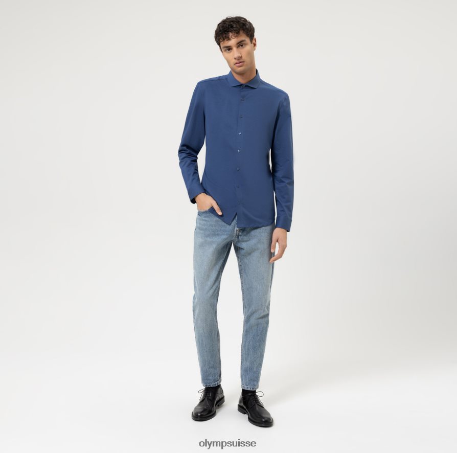 Non. six 24/7 super slim, chemise business, pan coupé, marine OLYMP vêtements VVP4DB25