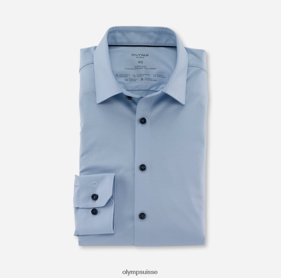 Non. six 24/7 super slim, chemise business, urban kent, bleu clair OLYMP vêtements VVP4DB37