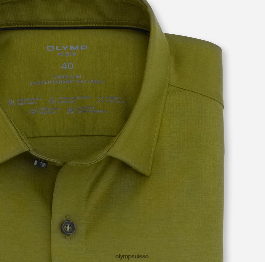 Non. six 24/7 super slim, chemise business, urban kent, kaki OLYMP vêtements VVP4DB144
