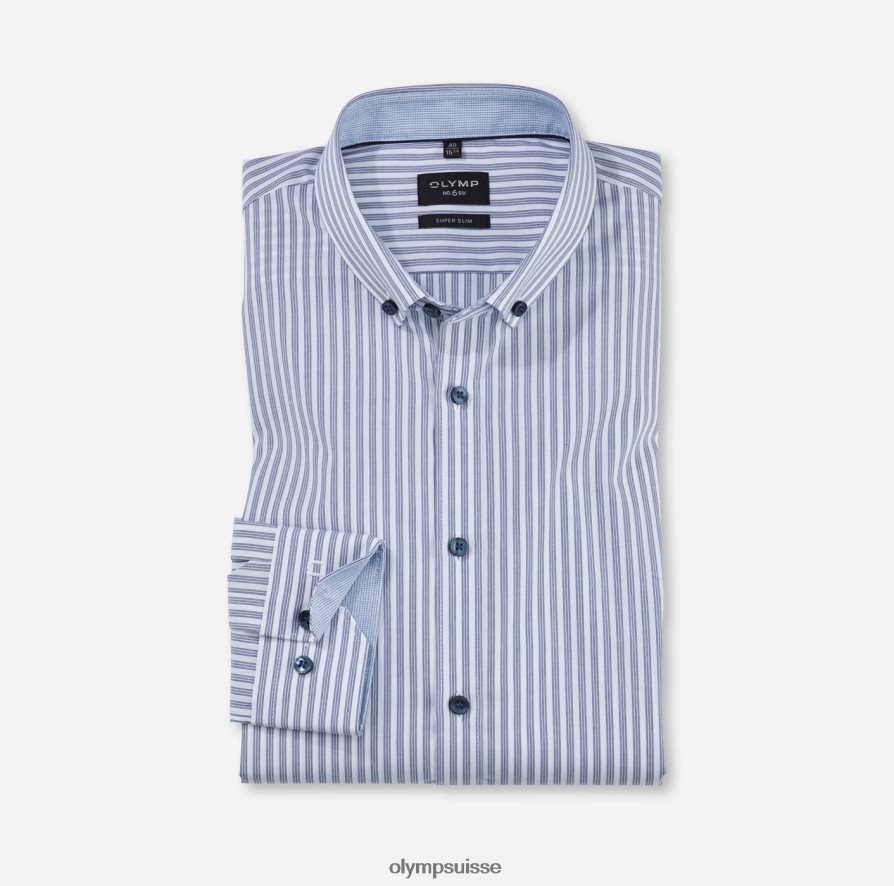 Non. six super slim, chemise business, boutonnée, marine OLYMP vêtements VVP4DB158