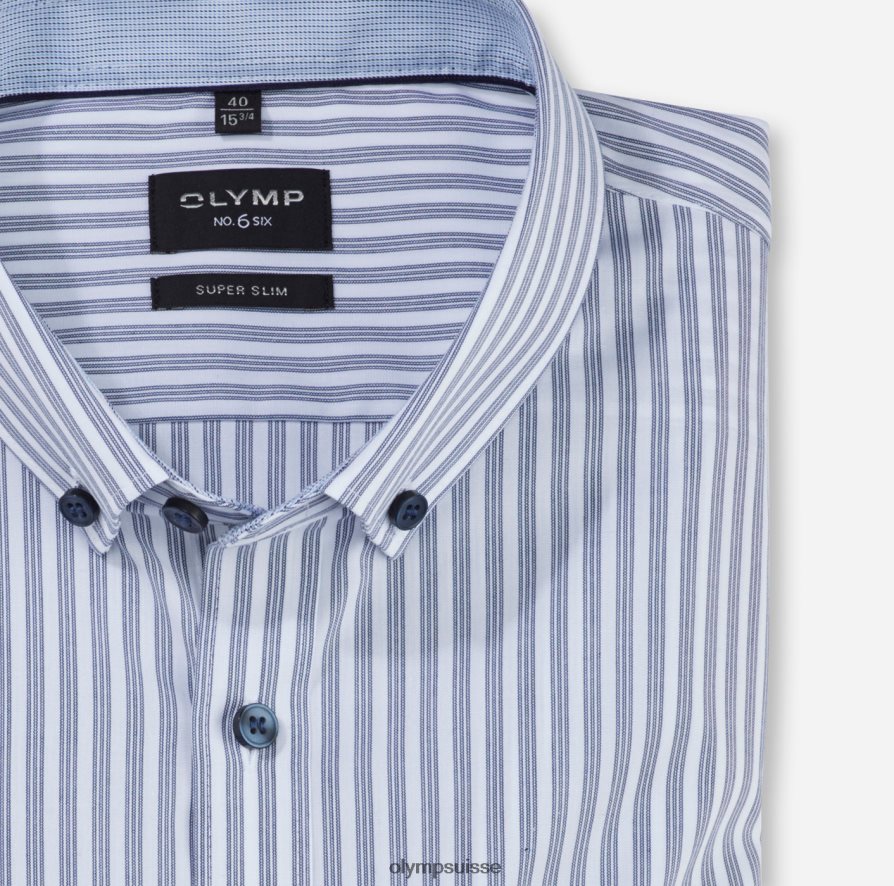 Non. six super slim, chemise business, boutonnée, marine OLYMP vêtements VVP4DB158