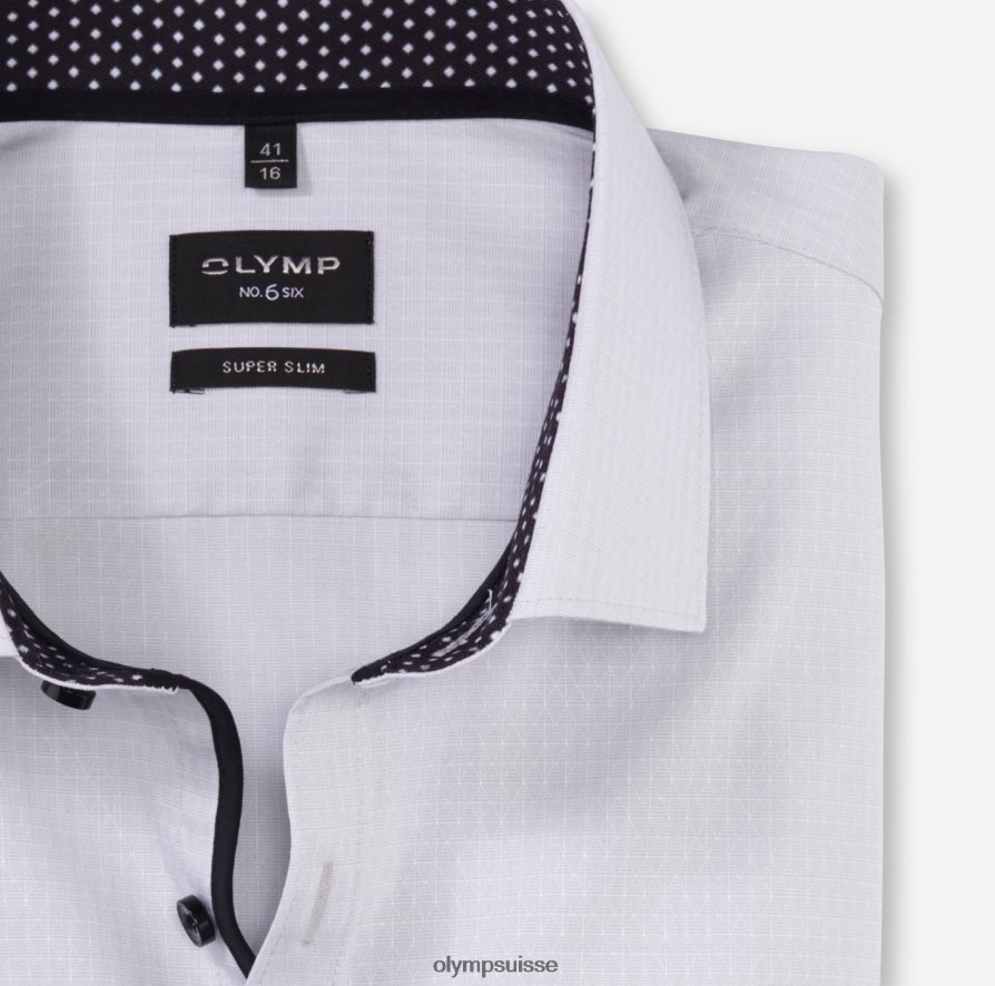 Non. six super slim, chemise business, kent moderne, gris clair OLYMP vêtements VVP4DB125