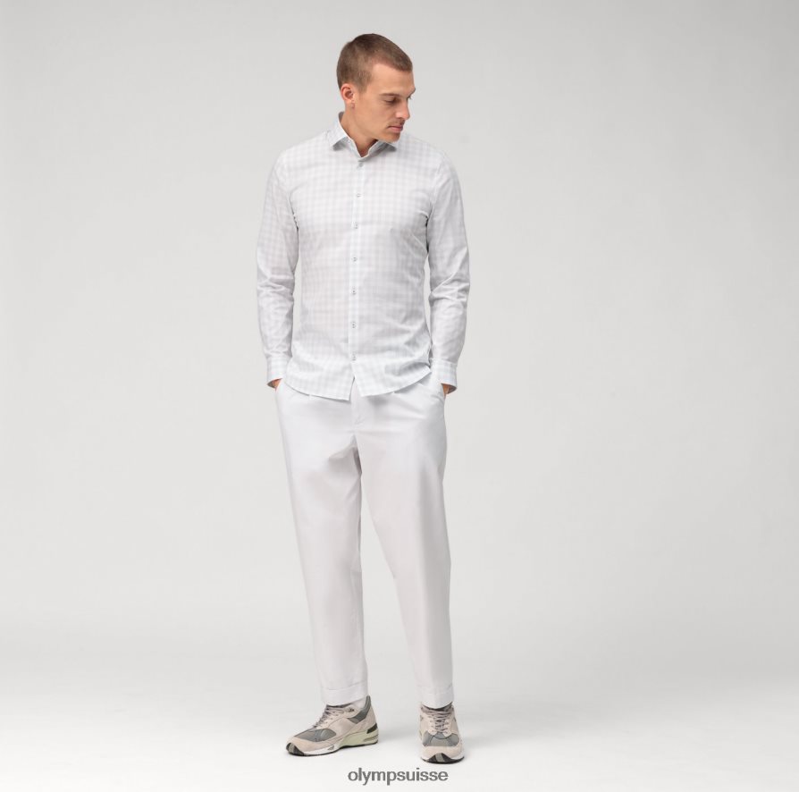 Non. six super slim, chemise business, kent moderne, gris clair OLYMP vêtements VVP4DB95