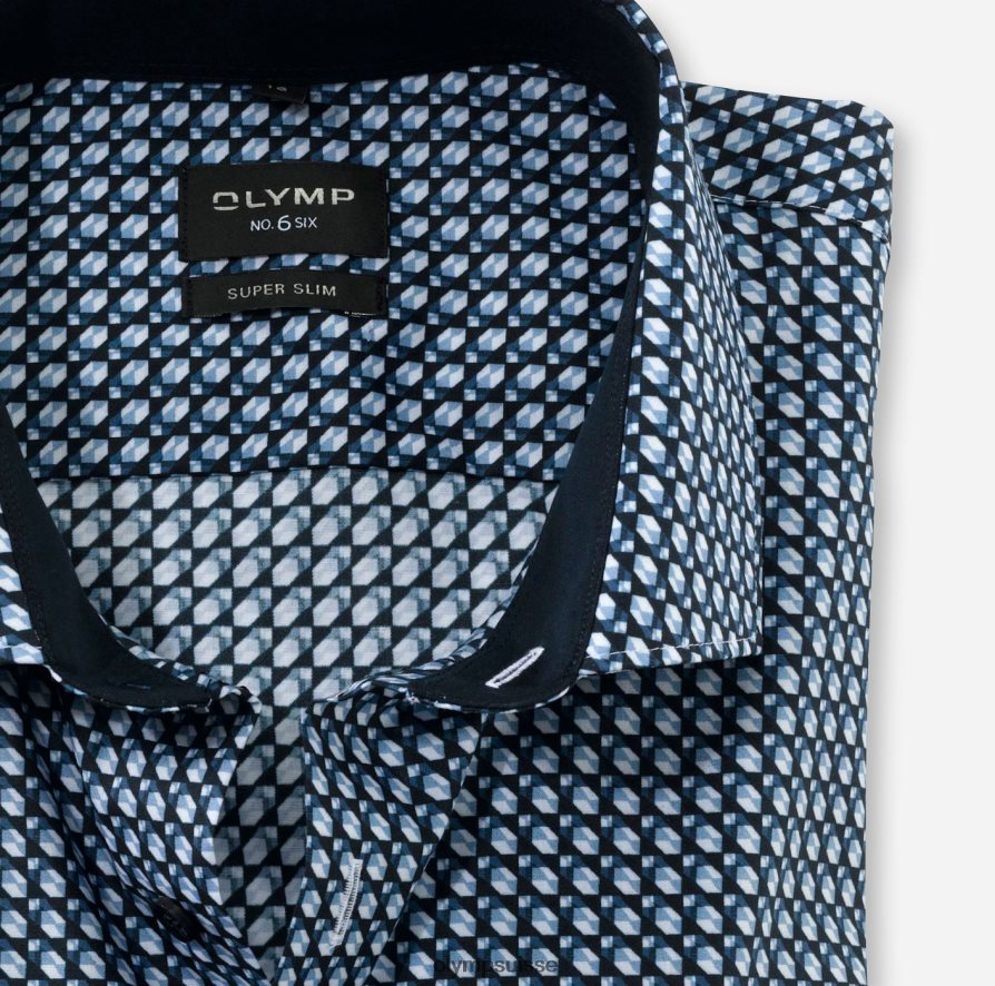 Non. six super slim, chemise business, kent moderne, marine OLYMP vêtements VVP4DB183
