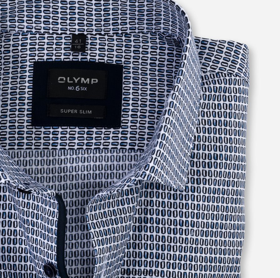 Non. six super slim, chemise business, kent moderne, marine OLYMP vêtements VVP4DB256