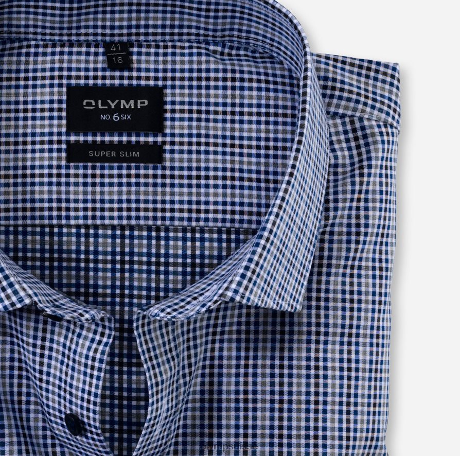 Non. six super slim, chemise business, kent moderne, marine OLYMP vêtements VVP4DB260