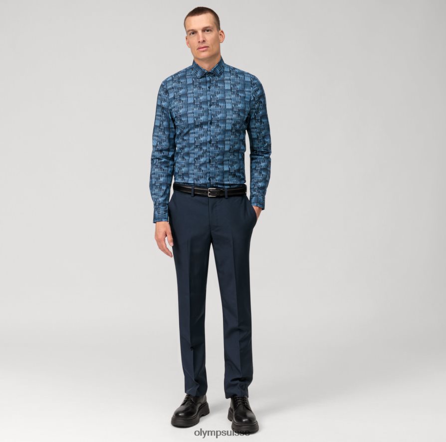 Non. six super slim, chemise business, kent moderne, marine OLYMP vêtements VVP4DB82