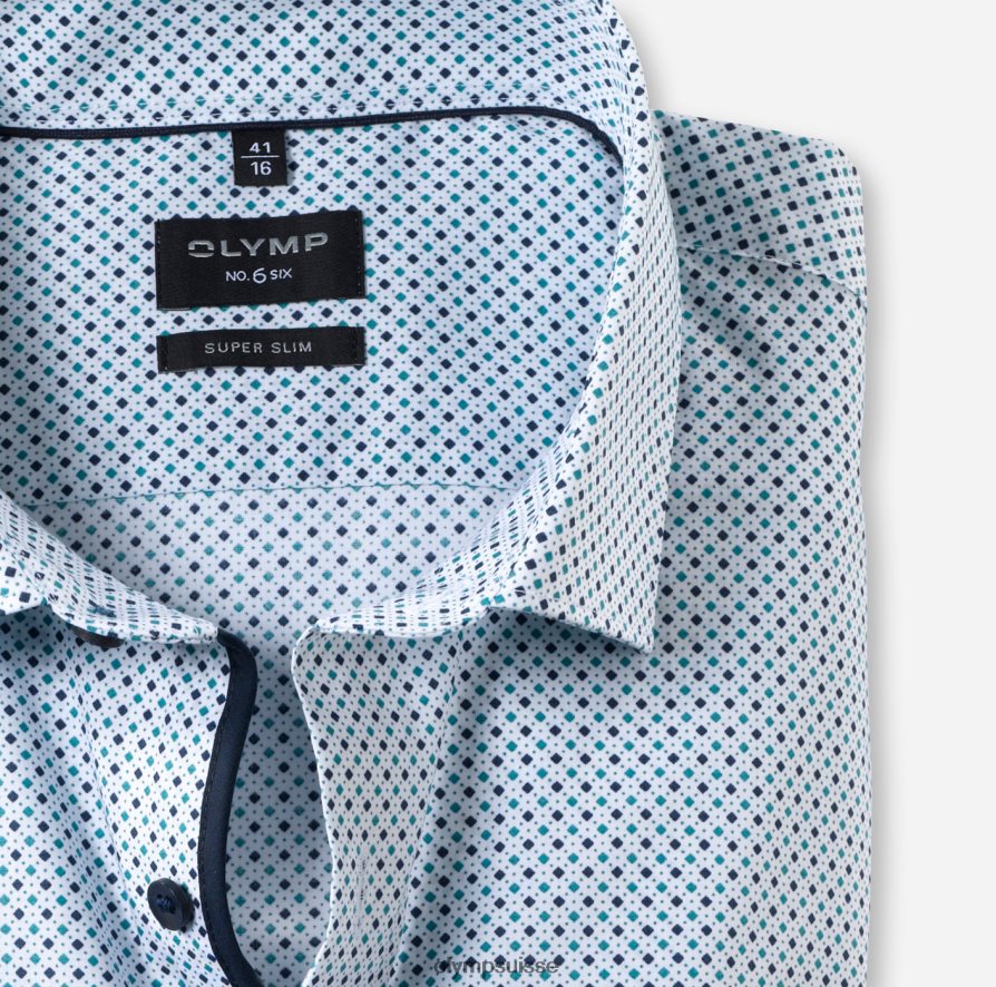 Non. six super slim, chemise business, kent moderne, émeraude OLYMP vêtements VVP4DB190