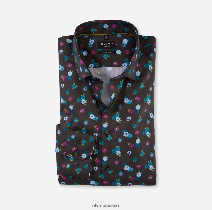 Non. six super slim, chemise business, kent moderne, émeraude OLYMP vêtements VVP4DB31