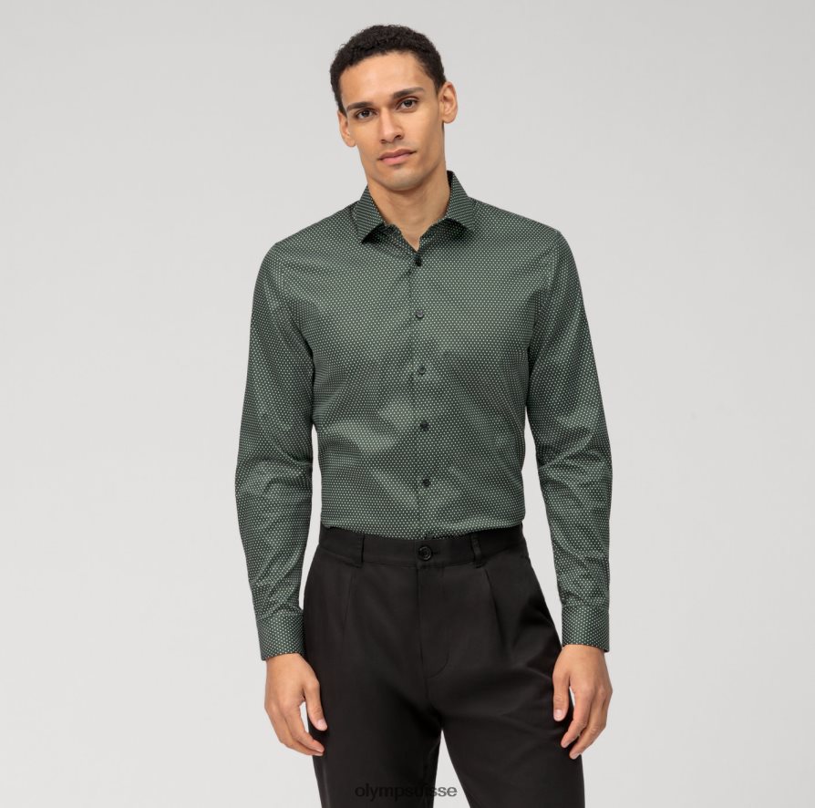 Non. six super slim, chemise business, kent moderne, olive OLYMP vêtements VVP4DB51