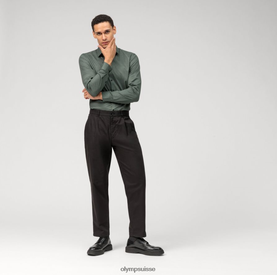 Non. six super slim, chemise business, kent moderne, olive OLYMP vêtements VVP4DB51