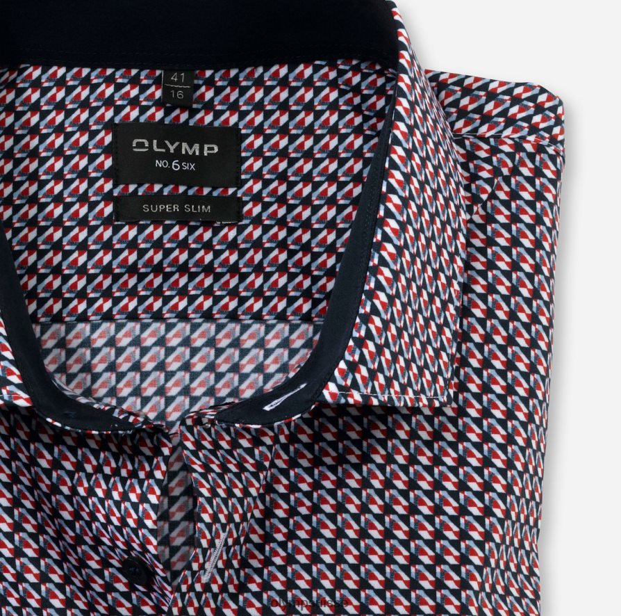 Non. six super slim, chemise business, kent moderne, rouge OLYMP vêtements VVP4DB28