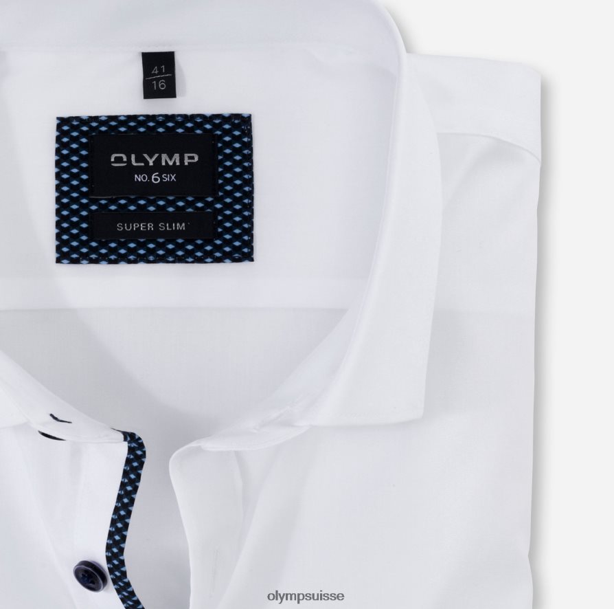 Non. six super slim, chemise business, manches longues extra longues, kent moderne, blanc OLYMP vêtements VVP4DB334