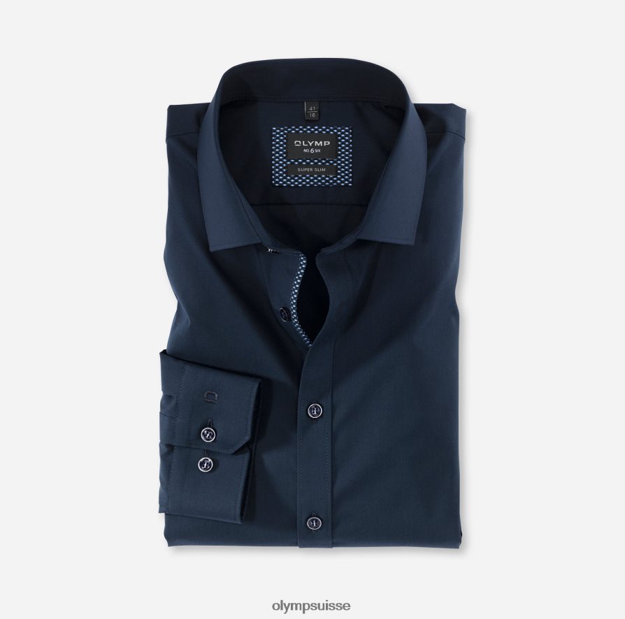 Non. six super slim, chemise business, manches longues extra longues, kent moderne, marine OLYMP vêtements VVP4DB325