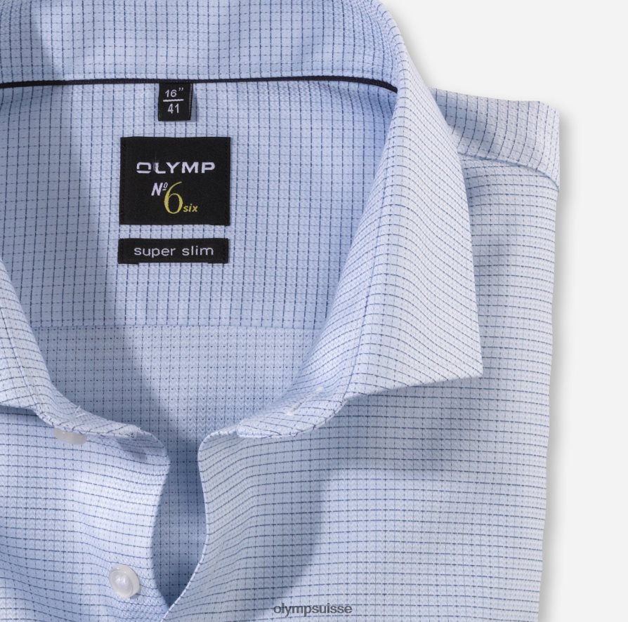 Non. six super slim, chemise business, manches longues extra longues, royal kent, bleu OLYMP vêtements VVP4DB298