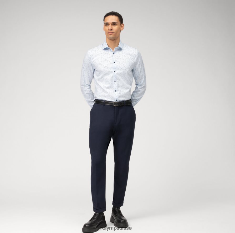 Non. six super slim, chemise business, modern kent, bleu OLYMP vêtements VVP4DB114