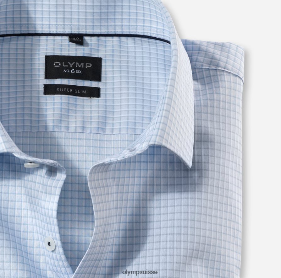 Non. six super slim, chemise business, modern kent, bleu OLYMP vêtements VVP4DB141