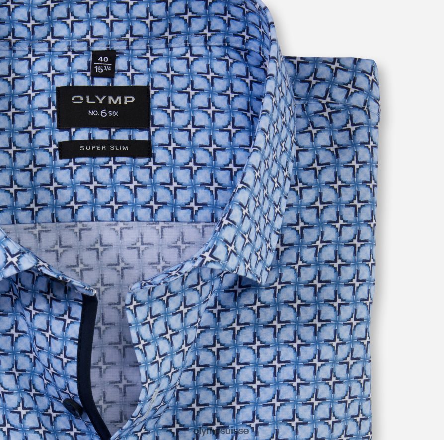 Non. six super slim, chemise business, modern kent, bleu OLYMP vêtements VVP4DB15