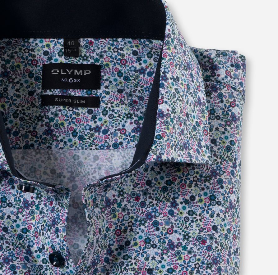 Non. six super slim, chemise business, royal kent, citron vert OLYMP vêtements VVP4DB229