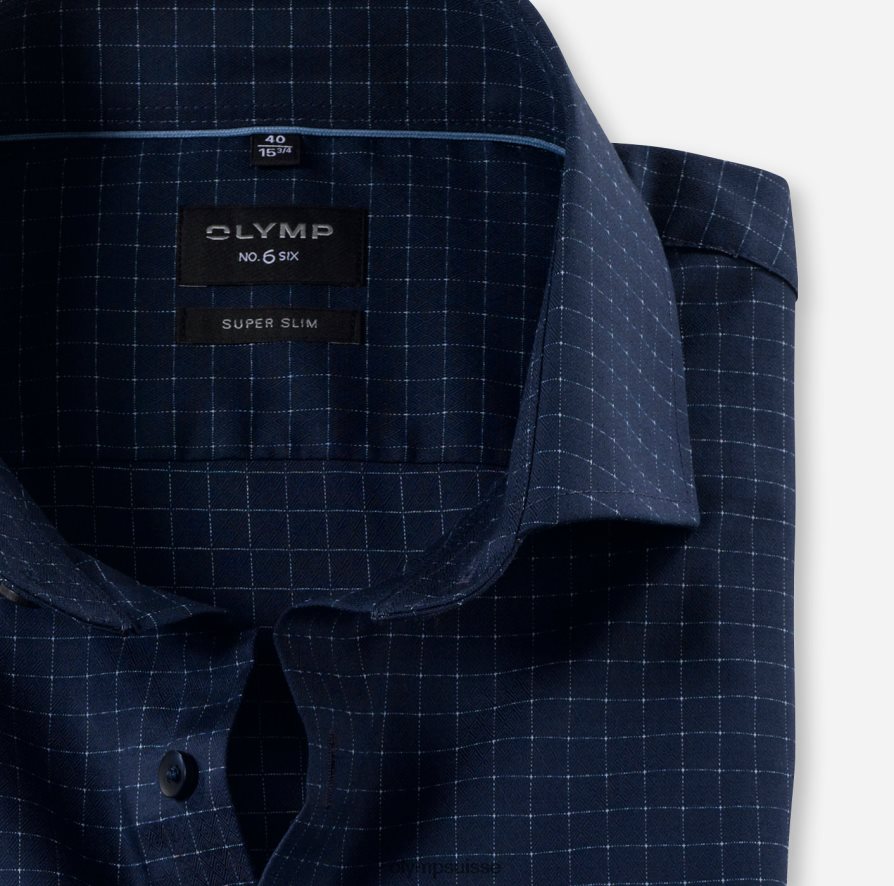Non. six super slim, chemise business, royal kent, marine OLYMP vêtements VVP4DB157
