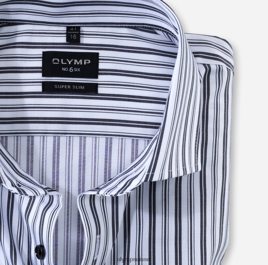 Non. six super slim, chemise business, royal kent, noir OLYMP vêtements VVP4DB196