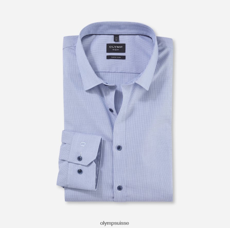 Non. six super slim, chemise business, urban kent, bleu OLYMP vêtements VVP4DB179