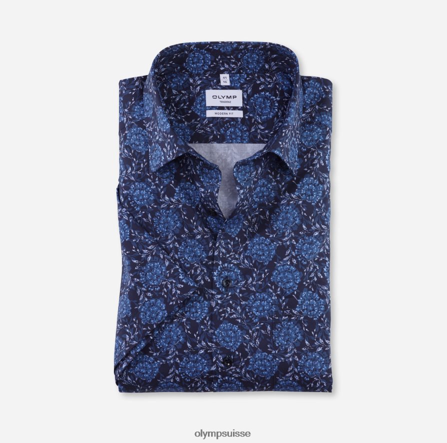 tendenz coupe moderne, chemise d'affaires, new kent, marine OLYMP vêtements VVP4DB1717