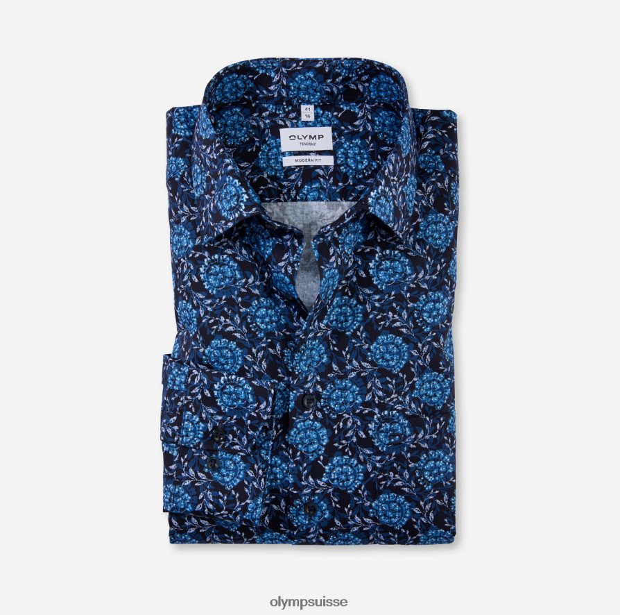 tendenz coupe moderne, chemise d'affaires, new kent, marine OLYMP vêtements VVP4DB1729