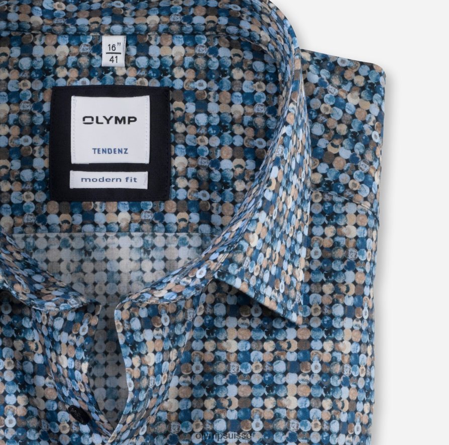 tendenz coupe moderne, chemise d\'affaires, new kent, marron OLYMP vêtements VVP4DB1743