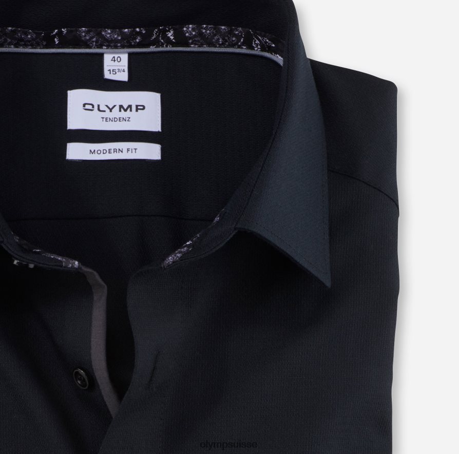tendenz coupe moderne, chemise d\'affaires, new kent, noir OLYMP vêtements VVP4DB1732
