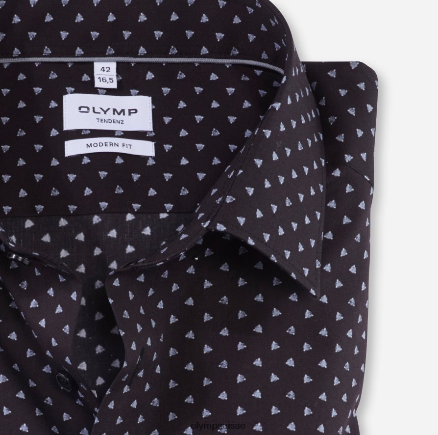 tendenz coupe moderne, chemise d\'affaires, new kent, noir OLYMP vêtements VVP4DB1733