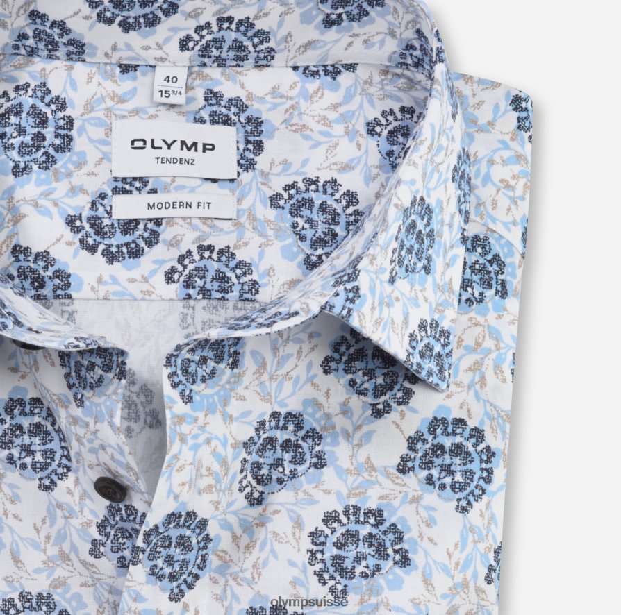 tendenz modern fit, chemise business, new kent, bleu OLYMP vêtements VVP4DB1710