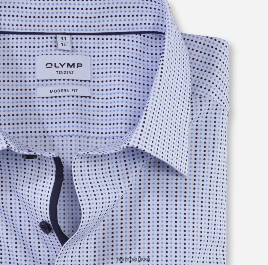 tendenz modern fit, chemise business, new kent, bleu OLYMP vêtements VVP4DB1714