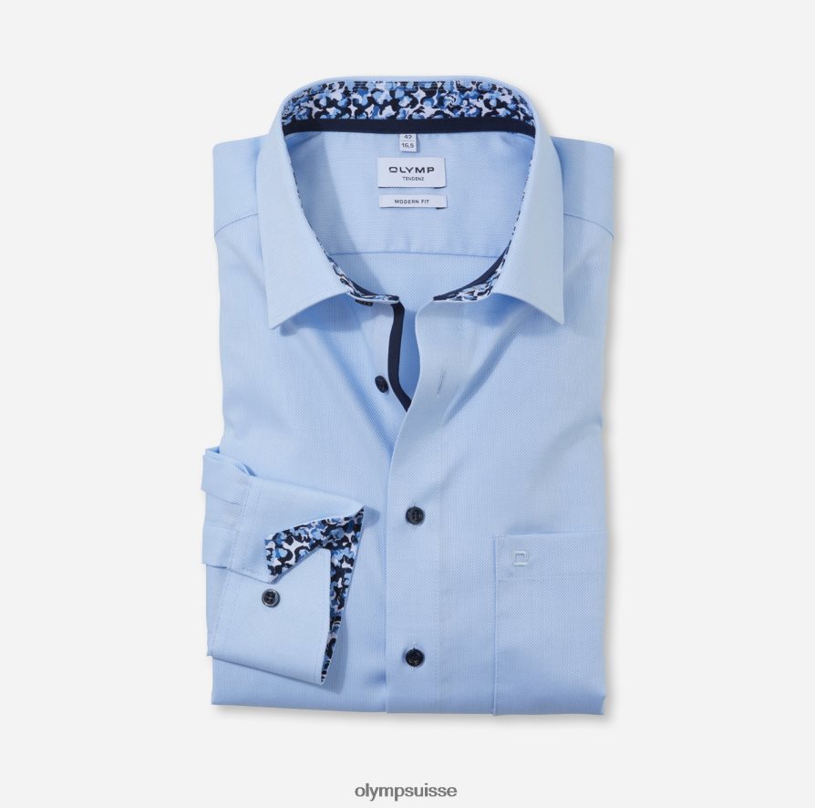 tendenz modern fit, chemise business, new kent, bleu OLYMP vêtements VVP4DB1723
