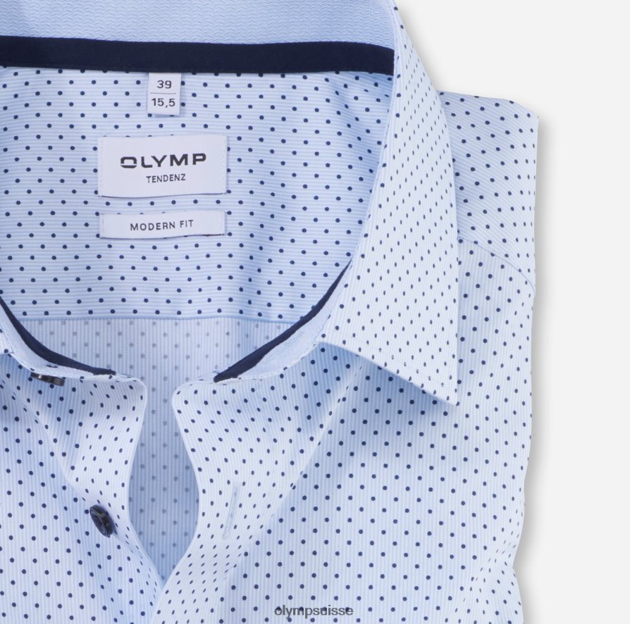 tendenz modern fit, chemise business, new kent, bleu OLYMP vêtements VVP4DB1735