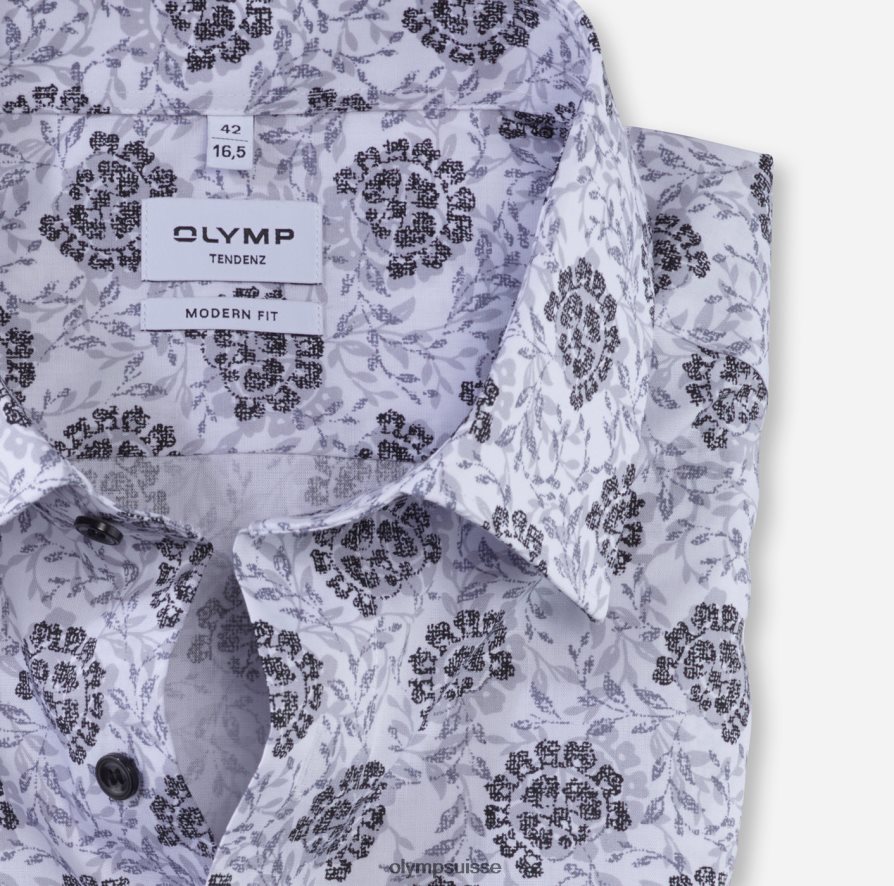 tendenz modern fit, chemise business, new kent, gris argenté OLYMP vêtements VVP4DB1728
