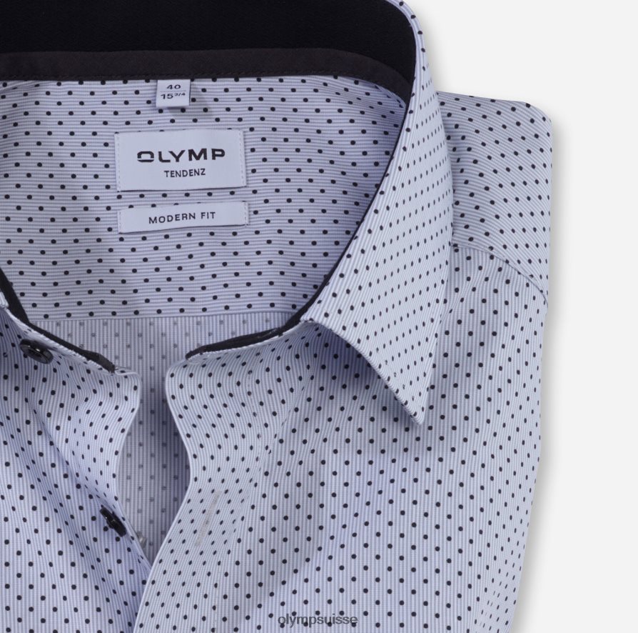 tendenz modern fit, chemise business, new kent, gris argenté OLYMP vêtements VVP4DB1731