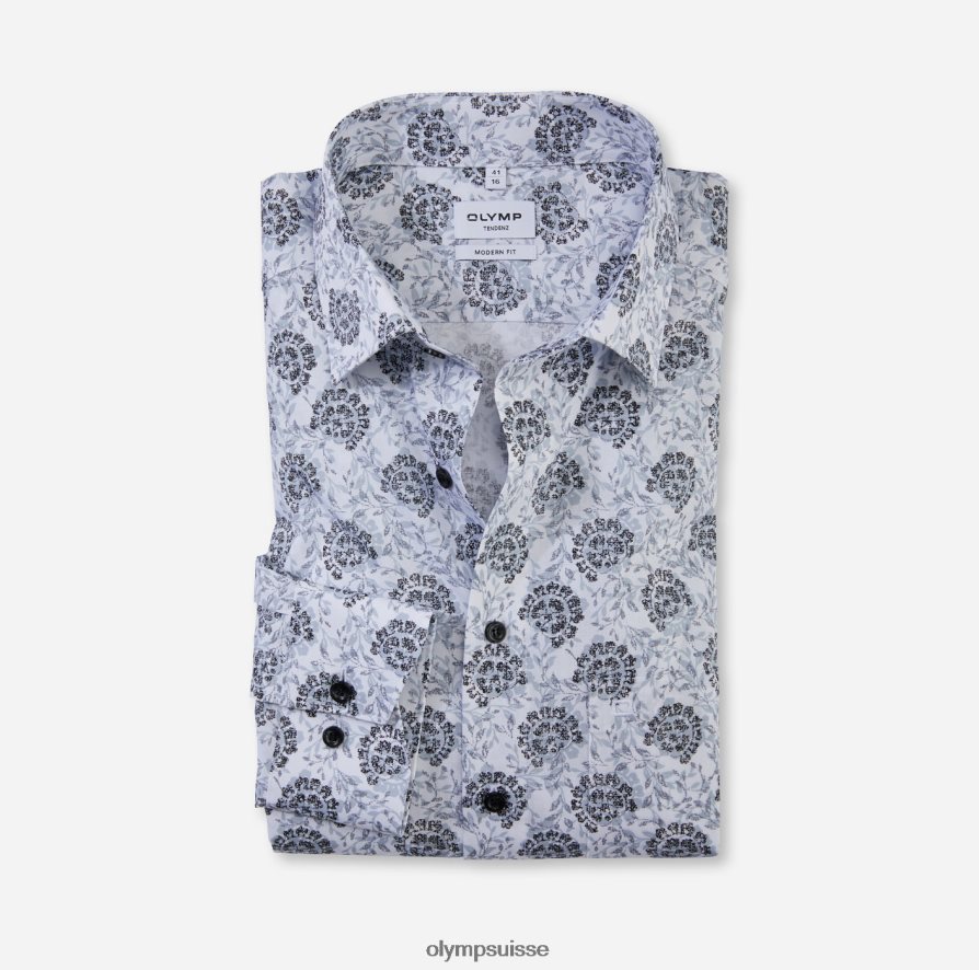 tendenz modern fit, chemise business, new kent, gris argenté OLYMP vêtements VVP4DB1738