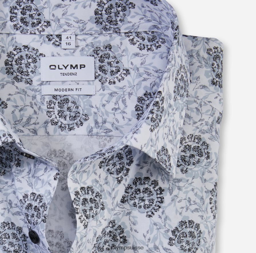 tendenz modern fit, chemise business, new kent, gris argenté OLYMP vêtements VVP4DB1738