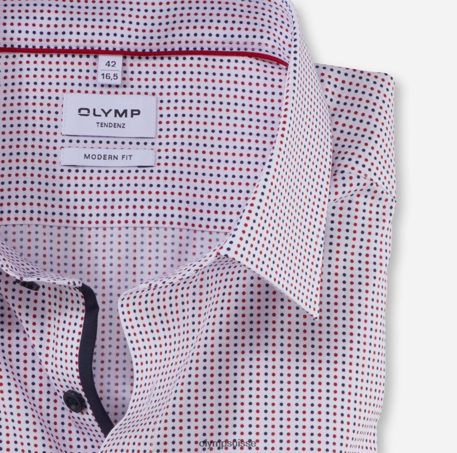 tendenz modern fit, chemise d\'affaires, new kent, rouge OLYMP vêtements VVP4DB1713