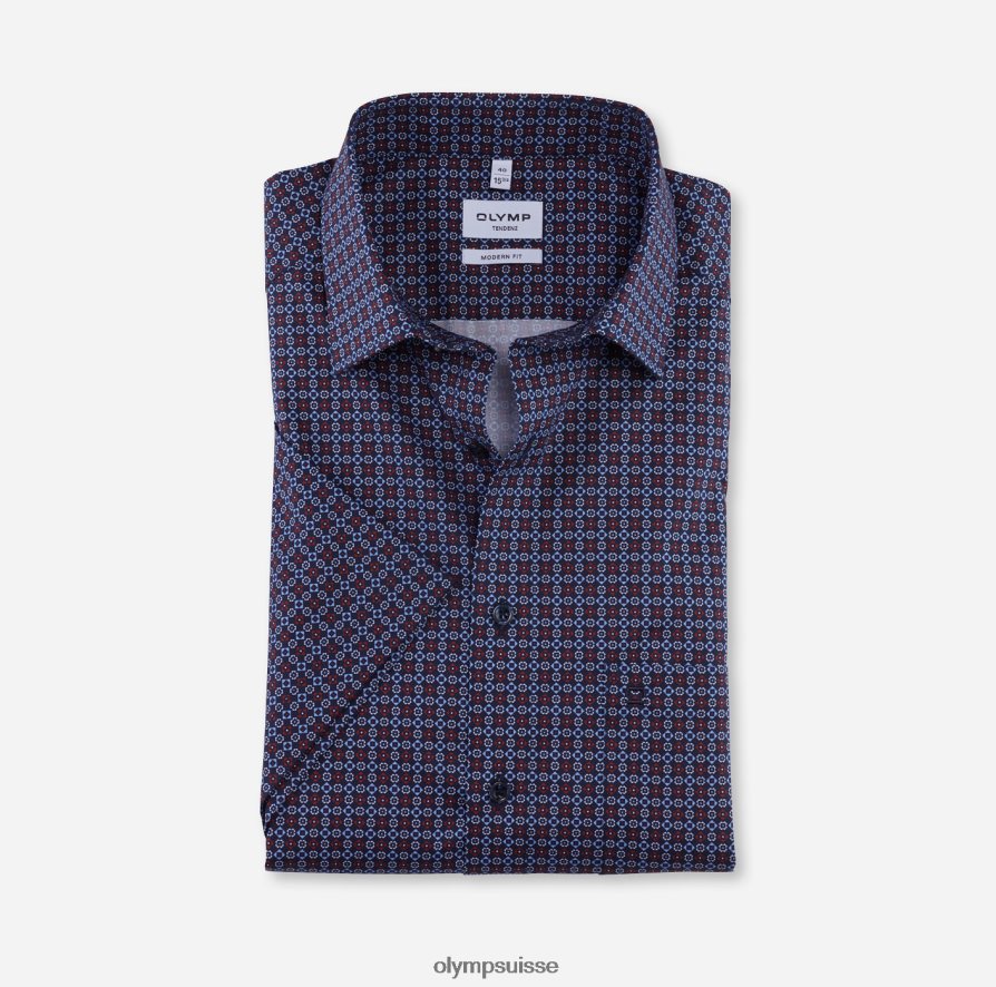 tendenz modern fit, chemise d'affaires, new kent, rouge OLYMP vêtements VVP4DB1715